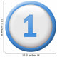 number One button Wall Decal