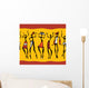 African Dancers Silhouette Wall Decal