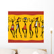 African Dancers Silhouette Wall Decal