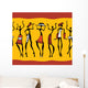 African Dancers Silhouette Wall Decal