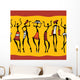 African Dancers Silhouette Wall Decal