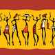 African Dancers Silhouette Wall Decal