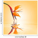 Bird of paradise, orange background Wall Mural