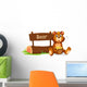 Bear Holding Honey beside Wall Mural