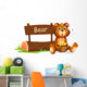 Bear Holding Honey beside Wall Mural