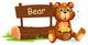 Bear Holding Honey beside Wall Mural