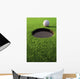 Golf Ball On Lip Of Cup Wall Mural