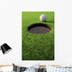 Golf Ball On Lip Of Cup Wall Mural