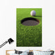 Golf Ball On Lip Of Cup Wall Mural
