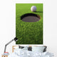Golf Ball On Lip Of Cup Wall Mural