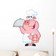 Happy Pig Chef Holding A Platter Wall Decal