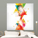 Abstract Background With Colored Elements Wall Mural