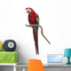 Perched Green-winged Macaw Wall Decal