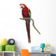 Perched Green-winged Macaw Wall Decal