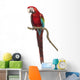 Perched Green-winged Macaw Wall Decal