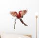 Green-winged Macaw Landing on a Branch Wall Decal