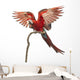 Green-winged Macaw Landing on a Branch Wall Decal