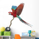 Green-winged Macaw Flapping Its Wings Wall Decal