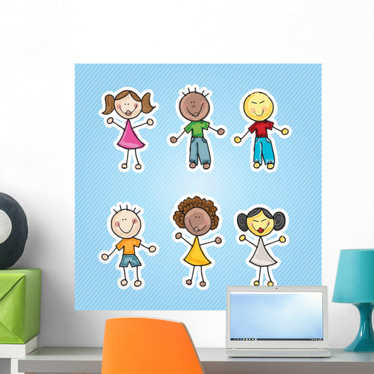 Kids Group Wall Decal