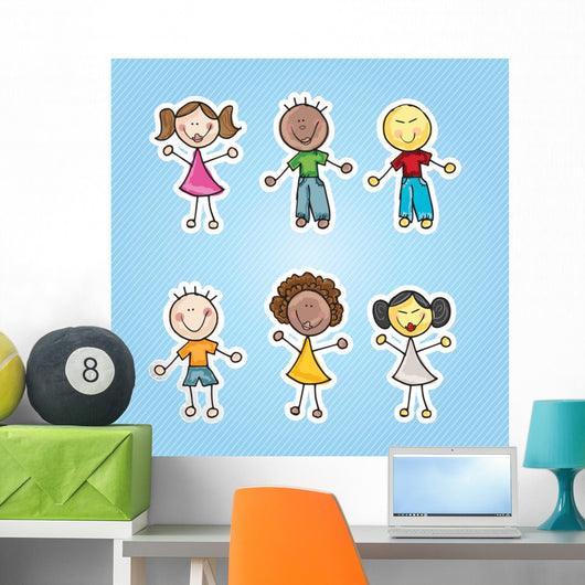 Kids Group Wall Decal