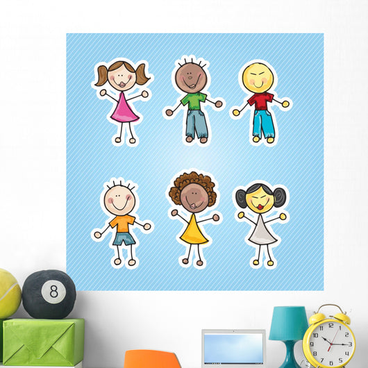 Kids Group Wall Decal