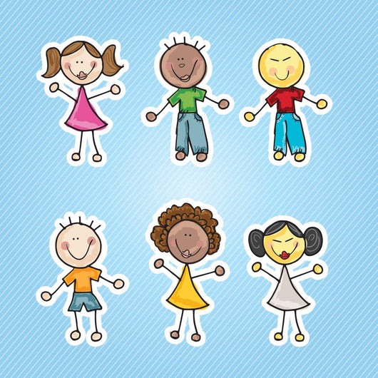 Kids Group Wall Decal