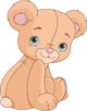 Sitting Teddy Bear Wall Decal