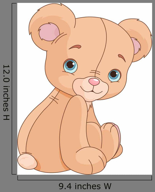 Sitting Teddy Bear Wall Decal