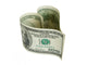 Heart shaped money Wall Decal