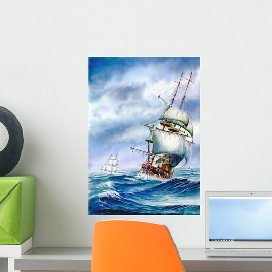 Galeony Sea Wall Decal