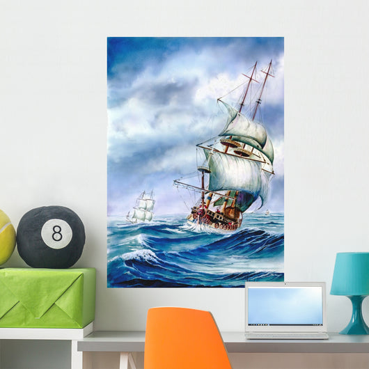 Galeony Sea Wall Decal