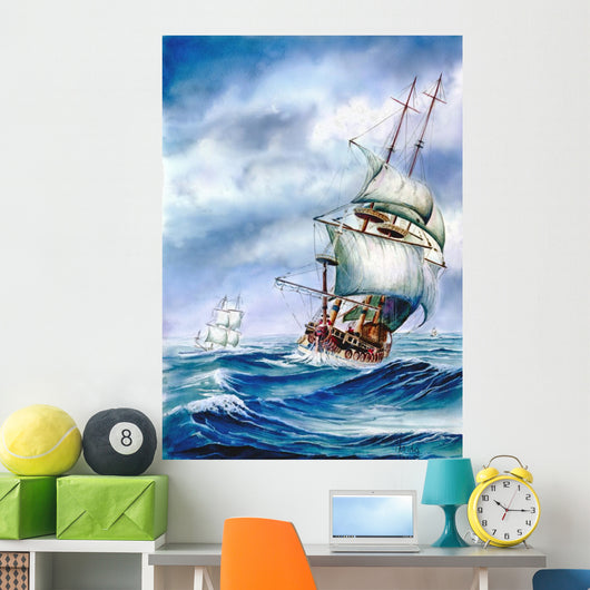 Galeony Sea Wall Decal
