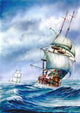 Galeony Sea Wall Decal