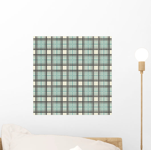 Retro Geometric Seamless Pattern Wall Decal