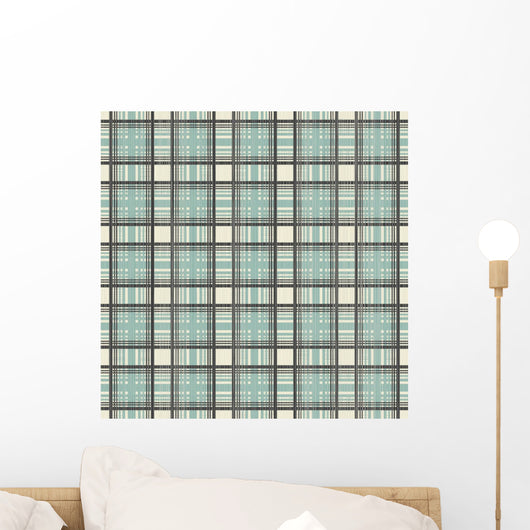 Retro Geometric Seamless Pattern Wall Decal