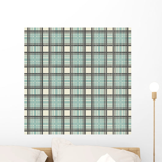 Retro Geometric Seamless Pattern Wall Decal