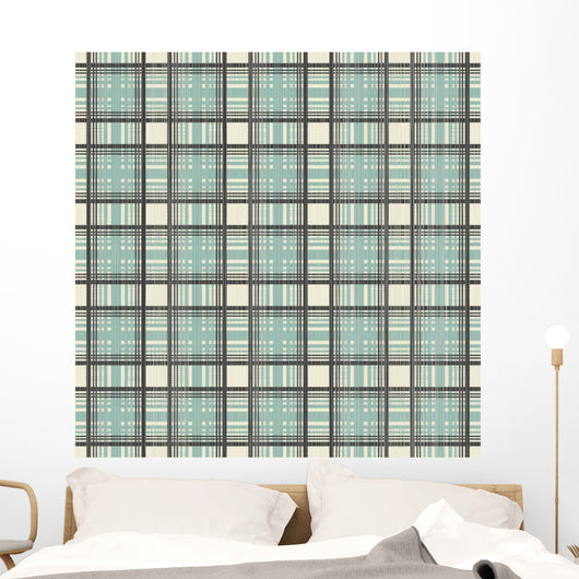 Retro Geometric Seamless Pattern Wall Decal