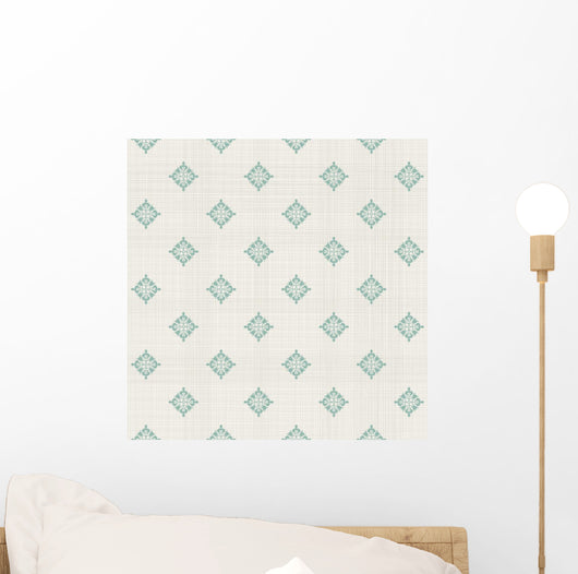 Vintage Seamless Pattern with Wall Decal
