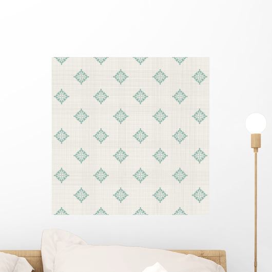 Vintage Seamless Pattern with Wall Decal