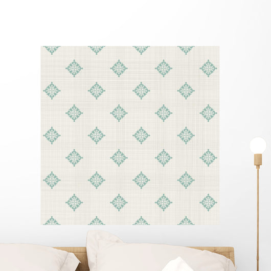 Vintage Seamless Pattern with Wall Decal