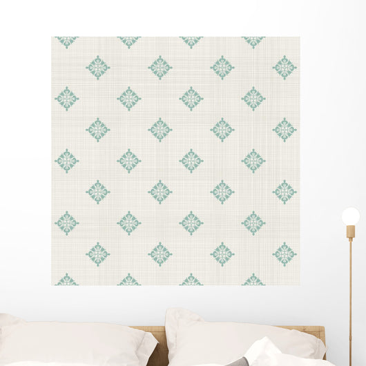 Vintage Seamless Pattern with Wall Decal