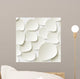 White Roses Leaves Pattern Wall Decal