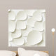 White Roses Leaves Pattern Wall Decal