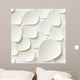 White Roses Leaves Pattern Wall Decal