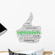 Optimism Concept Tag Cloud Wall Decal