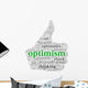 Optimism concept in tag cloud Wall Decal