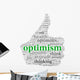 Optimism concept in tag cloud Wall Decal