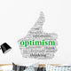 Optimism concept in tag cloud Wall Decal