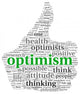 Optimism concept in tag cloud Wall Decal
