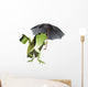 Frog with a Black Umbrella Wall Decal